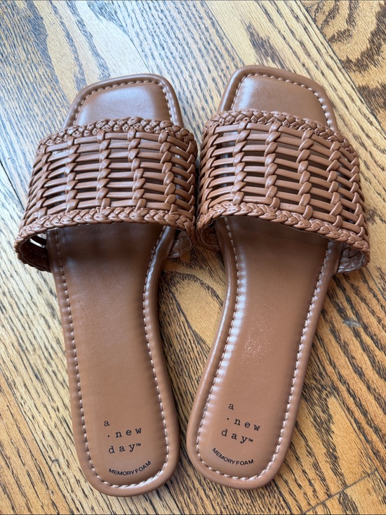 a new day Shoes - a new day Brown Woven Slide Mules